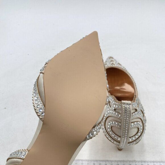 XYD Elegant Cream Heels with Rhinestone Detailing - Picture 5 of 7